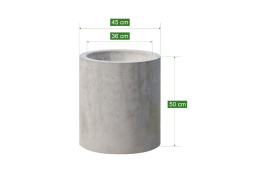 Żłób betonowy o wysokości 50 cm