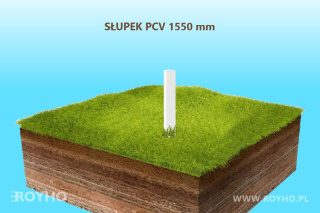 Słupek ogrodzeniowy PCV - 1550 mm