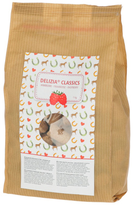 Smakołyki dla konia Delizia Classic, malina, 1 kg, Kerbl