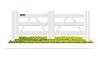 Brama dwuskrzydłowa PCV - 4300 mm