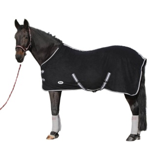Derka dla koni York Britta z pasami CZARNA - rozmiar 155cm