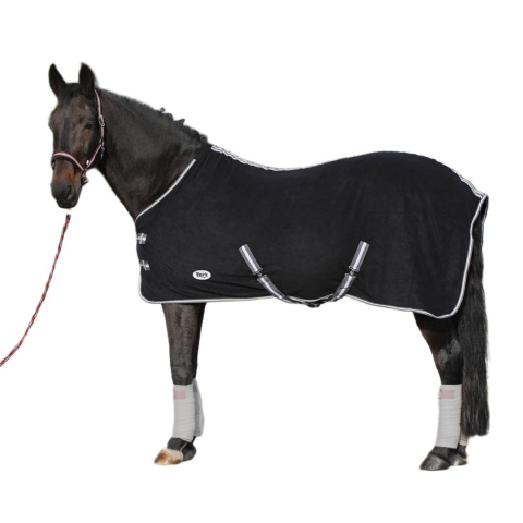 Derka dla koni York Britta z pasami CZARNA - rozmiar 155cm