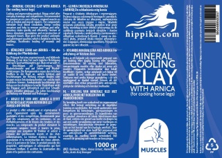 Hippika Glinka chłodząca mineralna z arniką dla koni 1,5 kg