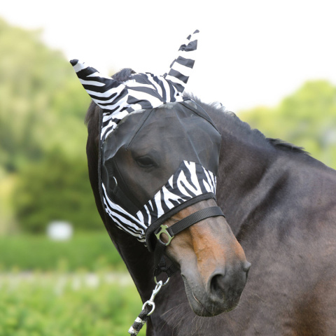 Maska przeciw owadom, na muchy York Zebra Pony - wygodna i SKUTECZNA Maska przeciw owadom, na muchy York Zebra Pony - wygodna i SKUTECZNA