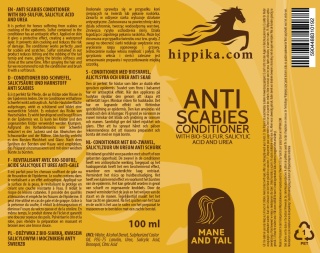 Hippika Odżywka Anty-Świerzb z bio-siarką, kwasem salicylowym i mocznikiem 100 ml