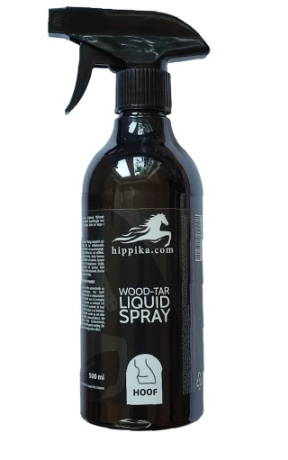 Płyn dziegciowy w sprayu 500 ml na strzałki dla koni HIPPIKA