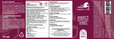 Hippika Płyn odstraszający komary i kleszcze Roll-on 75 ml