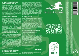 Hippika Płyn przeciwko obgryzaniu przedmiotów przez konie 500 ml