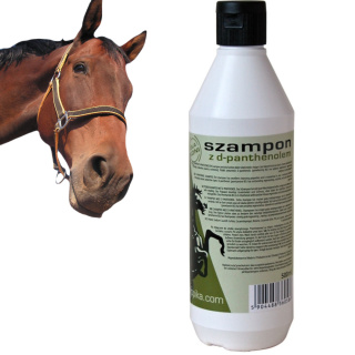 Szampon z D-Panthenolem dla koni 500ml - Hippika - odżywia, regeneruje