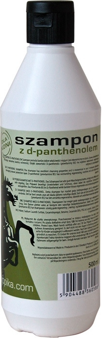 Szampon z D-Panthenolem dla koni 500ml - Hippika - odżywia, regeneruje