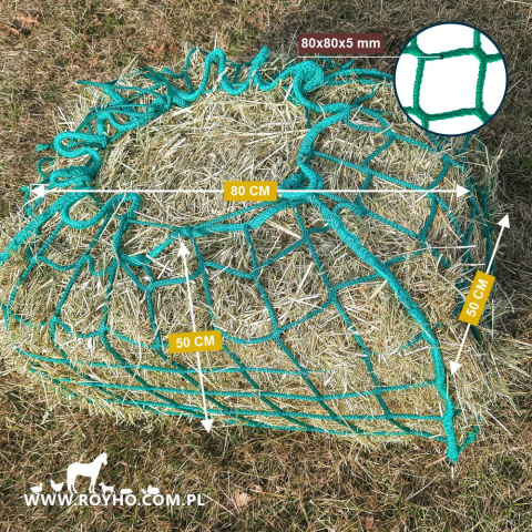 Siatka na siano 80x80x5 mm - kostka 50x50x80 cm