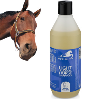 Szampon dla jasnych koni, siwych, białych - Hippika - 500ml