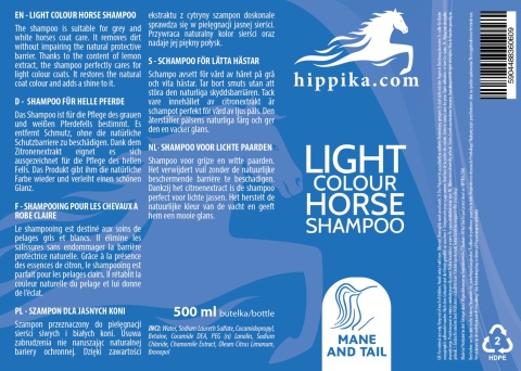 Hippika Szampon dla jasnych koni 500 ml