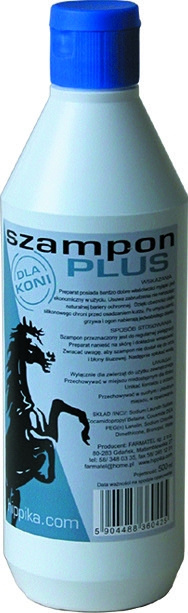 Szampon dla koni PLUS - Hippika - 500ml - chroni przed kurzem!