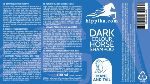 Hippika Szampon dla koni o ciemnej sierści 100 ml
