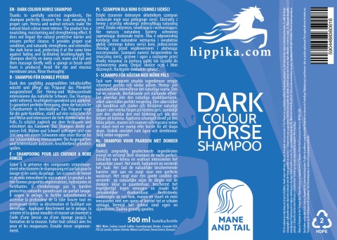 Hippika Szampon dla koni o ciemnej sierści 500 ml