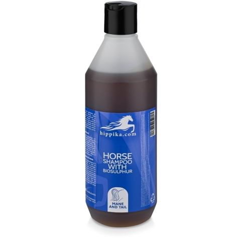 Szampon dla koni z Bio-siarką - Hippika 500ml - łagodzi, antyspetyczny Szampon dla koni z Bio-siarką - Hippika 500ml - łagodzi, antyspetyczny