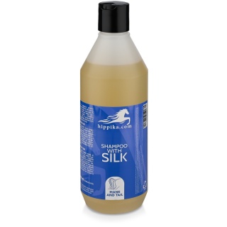 Szampon dla koni z jedwabiem 500ml HIPPIKA ułatwia rozczesywanie + połysk