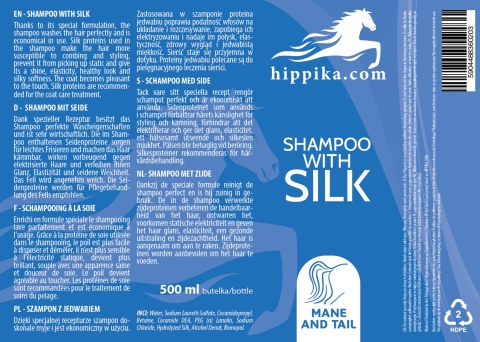 Hippika Szampon dla koni z jedwabiem 500 ml