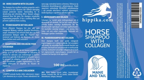 Hippika Szampon dla koni z kolagenem 100 ml
