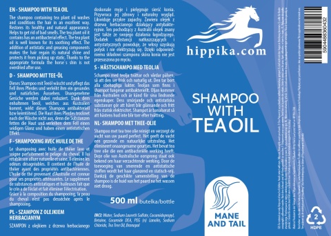 Hippika Szampon dla koni z olejkiem herbacianym 500 ml
