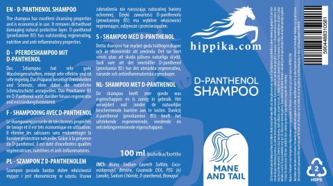 Hippika Szampon dla koni z D-pantenolem 100 ml