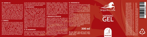 Hippika Żel rozgrzewający dla koni 300 ml