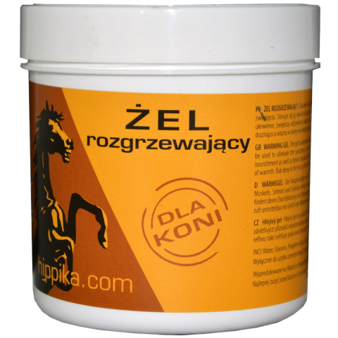Żel rozgrzewający dla koni - 300ml - HIPPIKA na obrzękii regenerację Żel rozgrzewający dla koni - 300ml - HIPPIKA na obrzękii regenerację