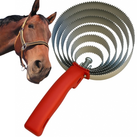 Zgrzebło 6-warstwowe dla koni, bydła, usuwa martą sierść - metalowe SOLIDNE