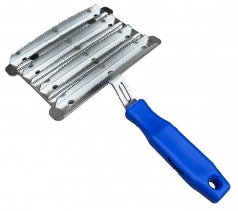 Zgrzebło metalowe 8-rzędowe dla koni, bydła, usuwa martwą sierść, grooming